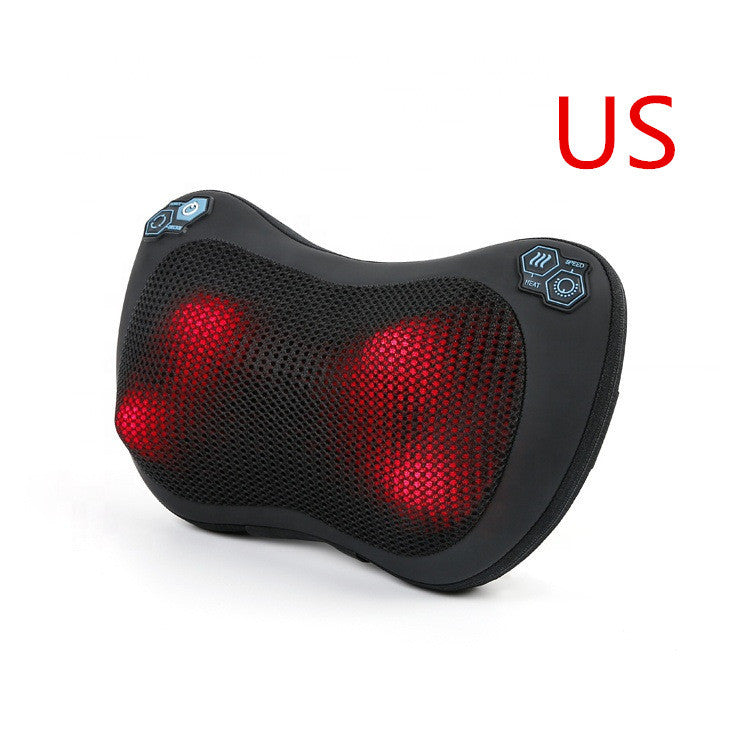 Car And Home Massage Pillow Kneading Heating Cervical Device