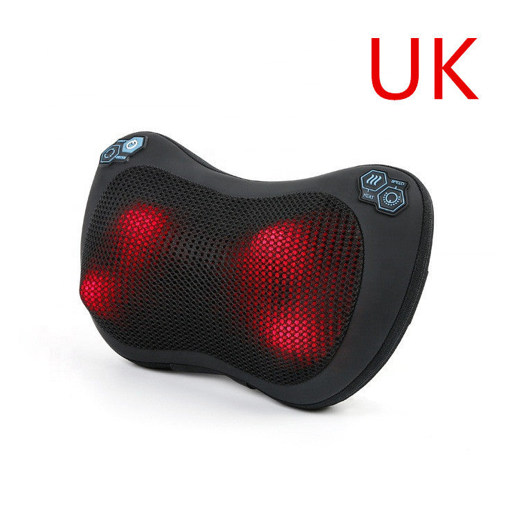 Car And Home Massage Pillow Kneading Heating Cervical Device